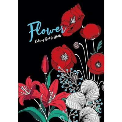 Abbildung von Flowers Coloring Book For Adults