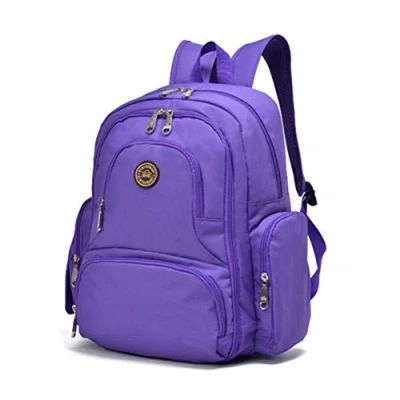 Abbildung von Wickelrucksack Wickeltaschen Mutter Rucksäcke inklusive Wickelauflage, Taschenbefestigungssystem für den Kinderwagen (Lila)