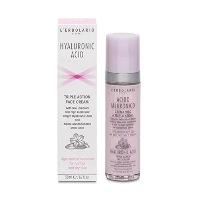 Abbildung von L&#039;Erbolario, Gesichtscreme mit Hyaluronsäure, Geeignet für Mischhaut, Ausgleichende und Reinigende Wirkung, Größe: 50 ml