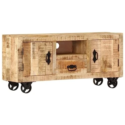Abbildung von vidaXL TV Schrank Raues Mangoholz 110x30x50 cm (1 St)