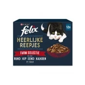 Abbildung von Leckere Bauernhofauswahl Streifen 12x80g Katzenfutter Felix