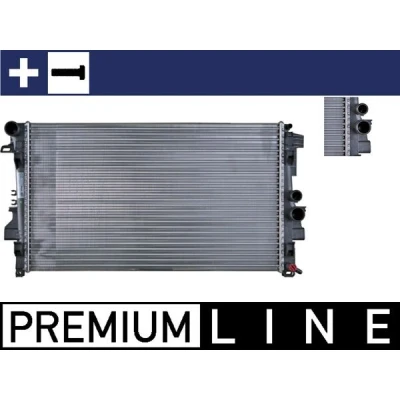 Abbildung von MAHLE ORIGINAL CR 608 000P Kühler, Motorkühlung für Fahrzeuge mit/ohne Klimaanlage 680 405 26 mit Schraube Kühlrippen mechanisch gefügt