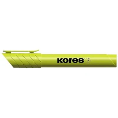 Abbildung von Kores Textmarker High Liner Fine Marker, mit Keilspitze, Gelb, 12 Stück