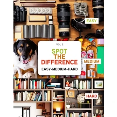 Abbildung von Spot the Difference Book for Adults Vol 2: Easy, Medium and Hard: Large Print Puzzle Books, Adults, Teens Kids (Spot ... Adults: Hard, Band 2)