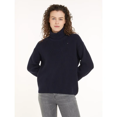 Abbildung von Tommy Hilfiger Strickpullover &quot;CO CARDI STITCH ROLL NK SWEATER&quot;, mit Rollkragen
