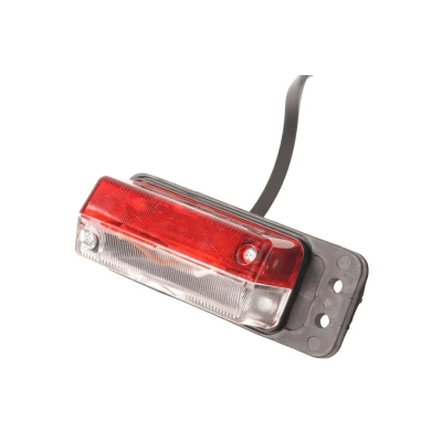 Abbildung von Umrissleuchte Radex 925/1 rot / weiß mit Halter Kabel 1000mm quick connector TrailerPlus Anhängerersatzteile