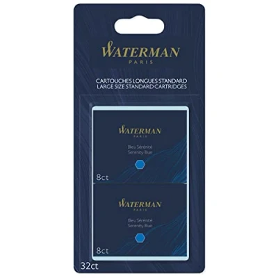 Abbildung von Waterman Füller Tintenpatronen Extra lang Serenity Blue 32 Stück