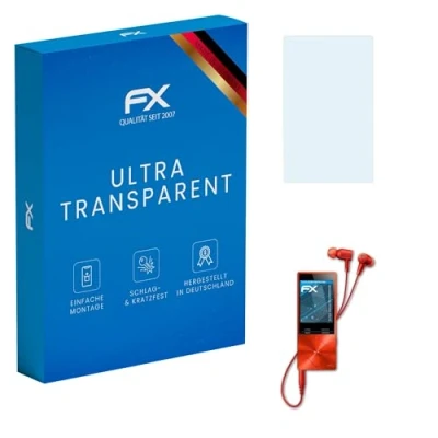 Abbildung von atFoliX Schutzfolie kompatibel mit Sony Walkman NW A25HN/A27HN Folie, ultraklare FX Displayschutzfolie (3X)