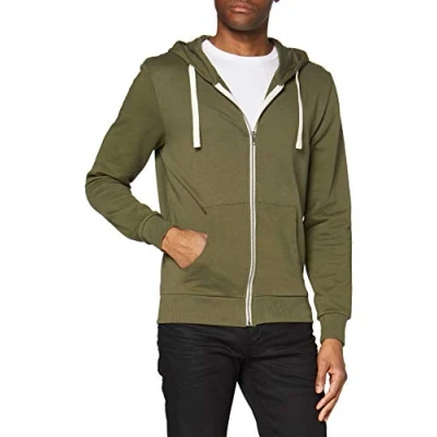 Abbildung von JACK &amp; JONES Herren Jjeholmen Zip Hood Noos Sweatjacke, Grün (Olive Night Fit:reg Fit), XS EU