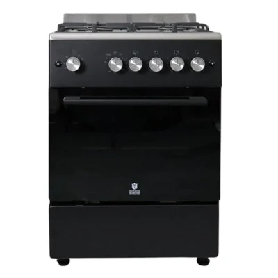 Abbildung von Gasline SHGG6060FGWB Gasstandherd Gaskochfeld WOK Brenner, Gasbackofen mit Thermostat Grill Timer 60 cm Edelstahl/Schwarz Erdgas LPG