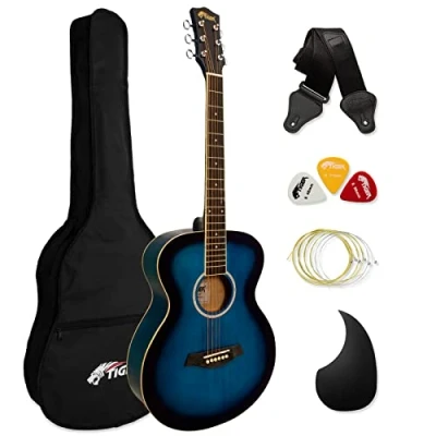 Abbildung von Tiger ACG2 BL Elektro Akustische Gitarre Set Blau