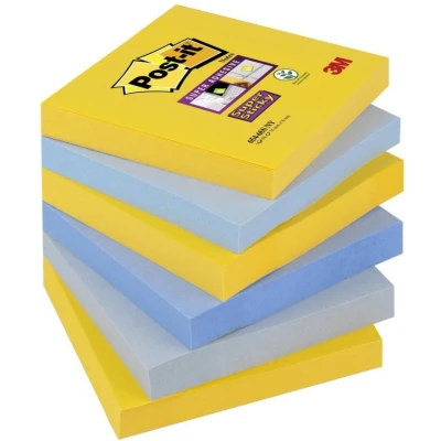 Abbildung von Post it Super Sticky Notes New York Farben, 6 Blöcke, 76 mm x mm, 654 6SS NY