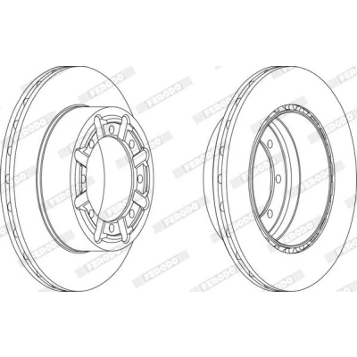 Abbildung von FERODO PREMIER FCR340A Bremsscheibe 290 22 8 Belüftet ohne Schrauben NISSAN: NT400 Cabstar, ATLEON, Cabstar