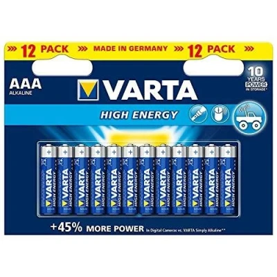 Abbildung von Batterie Alkali Micro (AAA) Varta High Energy (powerful Alkaline) 12er Pack