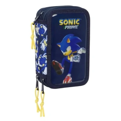Abbildung von Sonic Dreifach Federmäppchen, Blau