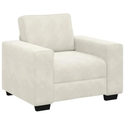 Abbildung von vidaXL Sofa Sessel Creme 60 cm Samt