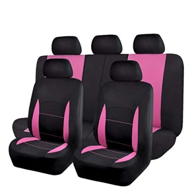 Abbildung von Flying Banner Sitzbezüge Auto Universal Set (Vollständige Reihe, Rosa und Schwarz)