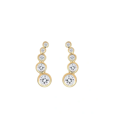 Abbildung von Elli Classic Ohrringe goldcoloured/white, Damen, Größe: One Size, Gold coloured/white