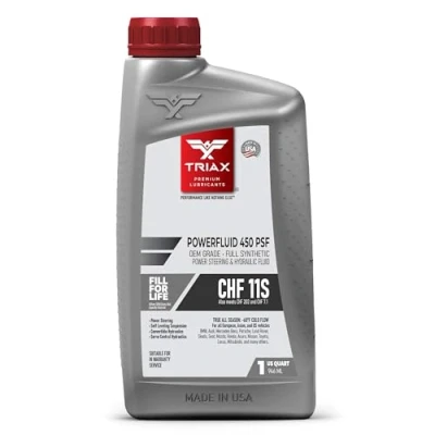 Abbildung von TRIAX Powerfluid 450 CHF 11S, 202 und 7. 1 SPEC, OEM Grade, Vollsynthetische Flüssigkeit (grün) für Servolenkung, Hydropneumatische Federung, Zentralverriegelung, Traktionskontrolle (1 Quart)