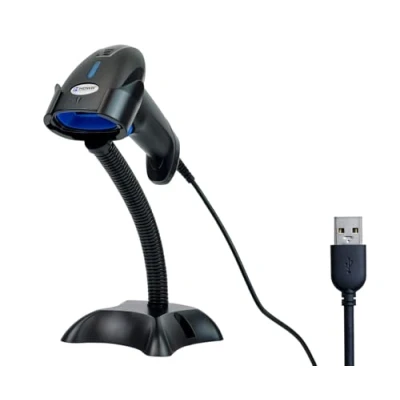 Abbildung von Barcode Scanner mit Ständer und Automatikmodus, 200 Scans pro Sekunde, IP54, Präfix Suffix, Lesen von umgekehrten Codes, HD10C