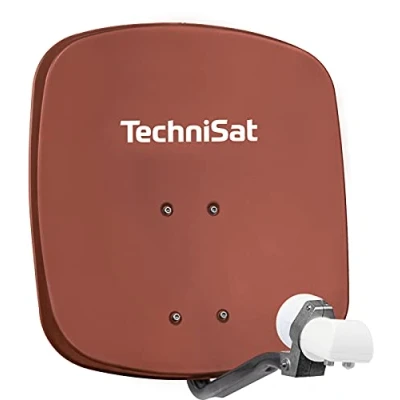 Abbildung von TechniSat DIGIDISH 45 mit Universal Twin LNB Sat Spiegel (45 cm, Aluminium, Optimal für Balkon , Boden und Wandmontage, 1 Orbitposition)
