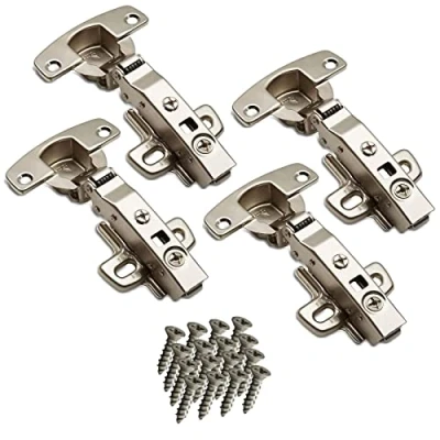 Abbildung von SOTECH 4 Stück Hettich Sensys Topfband 8645i TH52 110 Grad Eckanschlag Höhe/Distanz 1,5 mm mit Soft Close inkl M4x16mm Schrauben Integrierte Dämpfung Automatikscharnier für Kleiderschrank