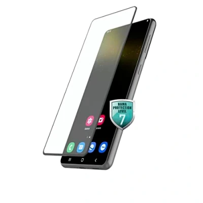 Abbildung von Hama Schutzglas für Samsung Galaxy S22+/S23+ (Displayglas aus Echtglas, Displayschutz Folie 9H Härte, Hartglas stoßfest, kratzfest, Anti Fingerabdruck) transparent