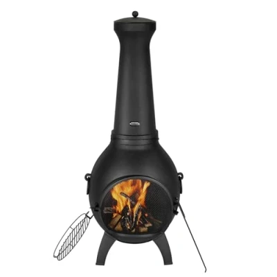 Abbildung von VEVOR Terrassenofen Gartenkamin Aztekenofen Feuerstelle Außenkamin 43x42x112mm