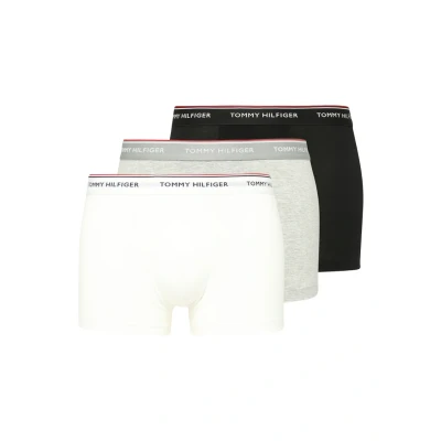 Abbildung von Tommy Hilfiger Herren Boxershorts Trunks Unterwäsche, Mehrfarbig (Black/Grey Heather/White), S