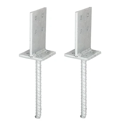 Abbildung von Alberts Pfostenträger, (Set, 2 St.), feuerverzinkt, Steggröße 130 x 80 mm, Betonanker 200 mm
