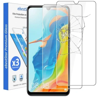 Abbildung von ebestStar kompatibel mit Huawei P30 Lite Panzer Schutz Glas (x3 Stück) (2019) Schutzfolie, 9H gehärte Schutzglas, HD Displayschutz, Ultrabeständig