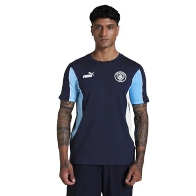 Abbildung von Puma MCFC TEE Vereinsmannschaften, Herren, Größe: 3XL, Navy/team light blue