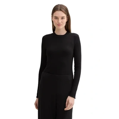 Abbildung von TOM Tailor Denim Langarmshirt, Damen, Größe: XS, Deep black