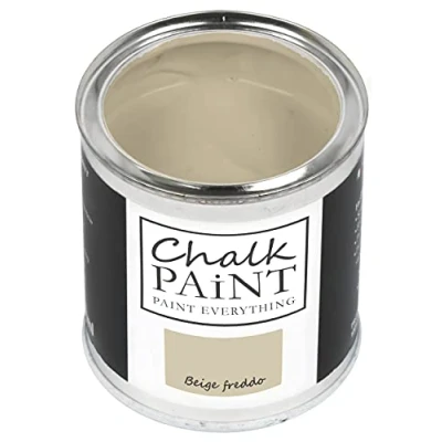 Abbildung von Chalk Paint Everything® Beige Freddo (Kalt Beige) (750 ml) Wasserbasierte Kreidefarbe für Shabby Chic Möbel, Dekoration und Recycling Projekte Ungiftig, leicht anzuwenden