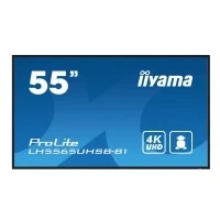 Abbildung von iiyama ProLite LH5565UHSB B1 139cm 54,6&quot; Digital Signage Display IPS LED Panel 4K UHD HDMI DP USB2.0 RS 232c RJ45 Audio out Mediaplayer Android OS WiFi 24/7 800 cd/m² schwarz