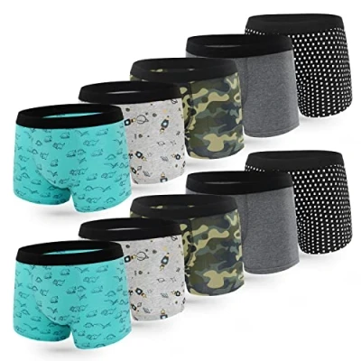 Abbildung von L&amp;K II Boxershorts Jungen Baumwolle Kinder Unterhosen 10er Pack 1604 UN3 158/164