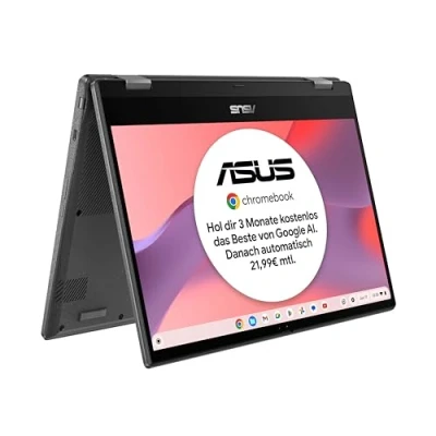 Abbildung von ASUS Chromebook Flip CM1 Laptop 14&quot; Ful HD 16:9 IPS Touch Display MediaTek Kompanio 510 8 GB RAM 128 eMMC ARM G52 MC2 ChromeOS QWERTZ Tastatur Gravity Grey