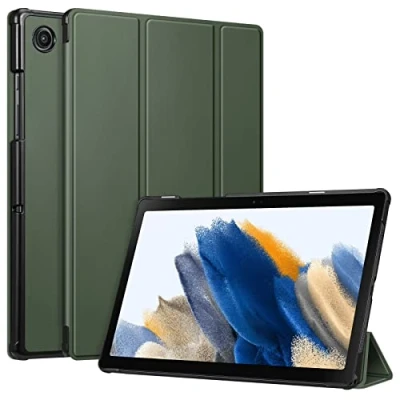Abbildung von Fintie Hülle für Samsung Galaxy Tab A8 10.5 2021 Ultra Schlank Kunstleder Schutzhülle Cover mit Auto Schlaf/Wach Funktion Zoll SM X200/X205/X207 Tablet, Alpingrün