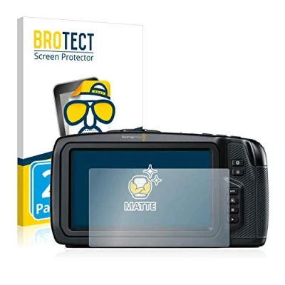 Abbildung von BROTECT Entspiegelungs Schutzfolie für Blackmagic Pocket Cinema Camera 4K / 6K (2 Stück) Matte Displayschutz Folie, Anti Reflex, Fingerprint