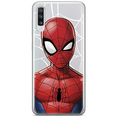 Abbildung von ERT GROUP Handyhülle für Samsung A70 Original und offiziell Lizenziertes Marvel Muster Spider Man 012 optimal an die Form des Handy angepasst, teilweise transparent