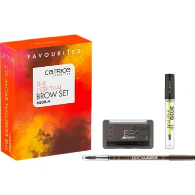 Abbildung von Catrice The Essential Brow Set Medium, Augenbrauen Set, Mehrfarbig, acetonfrei, vegan, ohne Mikroplastikpartikel, Parfüm, 1er Pack (3pcs)