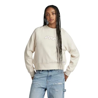 Abbildung von G Star Cornely Sweatshirt, Damen, Größe: Medium, Antique white