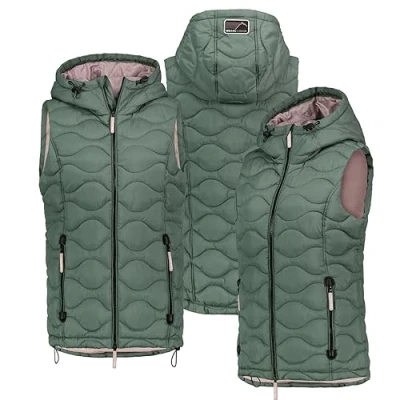 Abbildung von SUBLEVEL Steppweste Kapuze Übergangs Herbst Winter Windbreaker bodywarmer