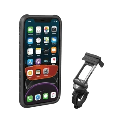 Abbildung von Topeak Unisex Erwachsene RideCare für iPhone 11 Smartphonehülle, schwarz grau, mit Halter