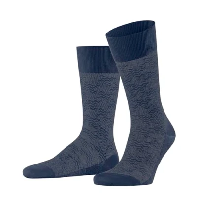 Abbildung von FALKE Herren Mighty Nest M SO Baumwolle Wolle Gemustert 1 Paar Socken, Blau (Royal Blue 6000), 43 44