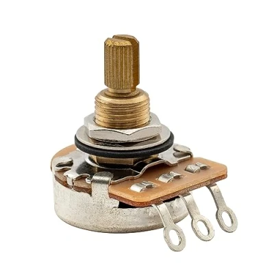 Abbildung von Musiclily Pro B25K Messing Zoll Größe Fein 24 Spline Poti Linear Taper Potentiometer für USA E Gitarre und Bass