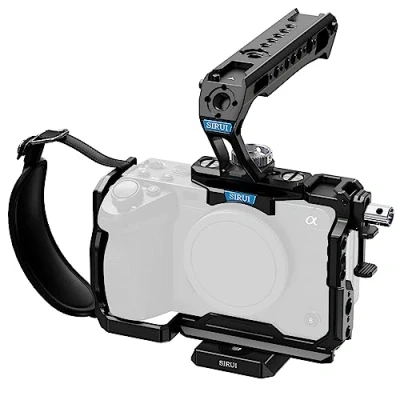 Abbildung von SIRUI FX30 FX3 Cage käfig für Sony mit oberem Handgriff des Kamerakäfigs, HDMI Kabelklemme, 1/4&quot; 20 und ARRI 3/8&quot; 16 Gewindebohrungen, Schwarz