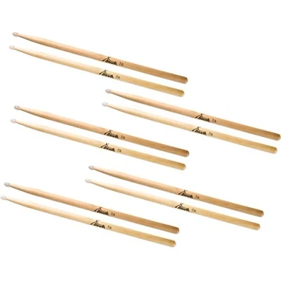 Abbildung von 5 Paar XDrum Schlagzeug Sticks 7A Nylon Tip (tropfenförmiger Nylonkopf, Länge: ca. 392 mm)
