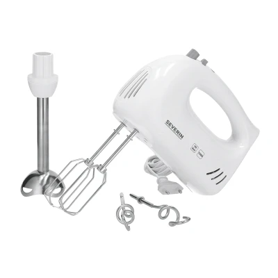 Abbildung von SEVERIN Handmixer HM3822 mit Stabmixer Aufsatz 300W 5 Geschwindigkeitsstufen weiß