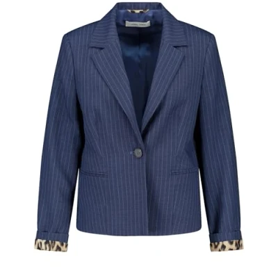 Abbildung von Gerry Weber Langarm GEFÜTTERT MIT Feinen Blazer, Damen, Größe: 46, Blue striped